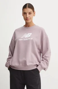 New Balance bluza damska kolor fioletowy z nadrukiem WT41503ICW - Bluzy damskie - miniaturka - grafika 1