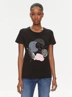 Koszulki i topy damskie - Fracomina T-Shirt FR24ST3004J401N5 Czarny Regular Fit - miniaturka - grafika 1