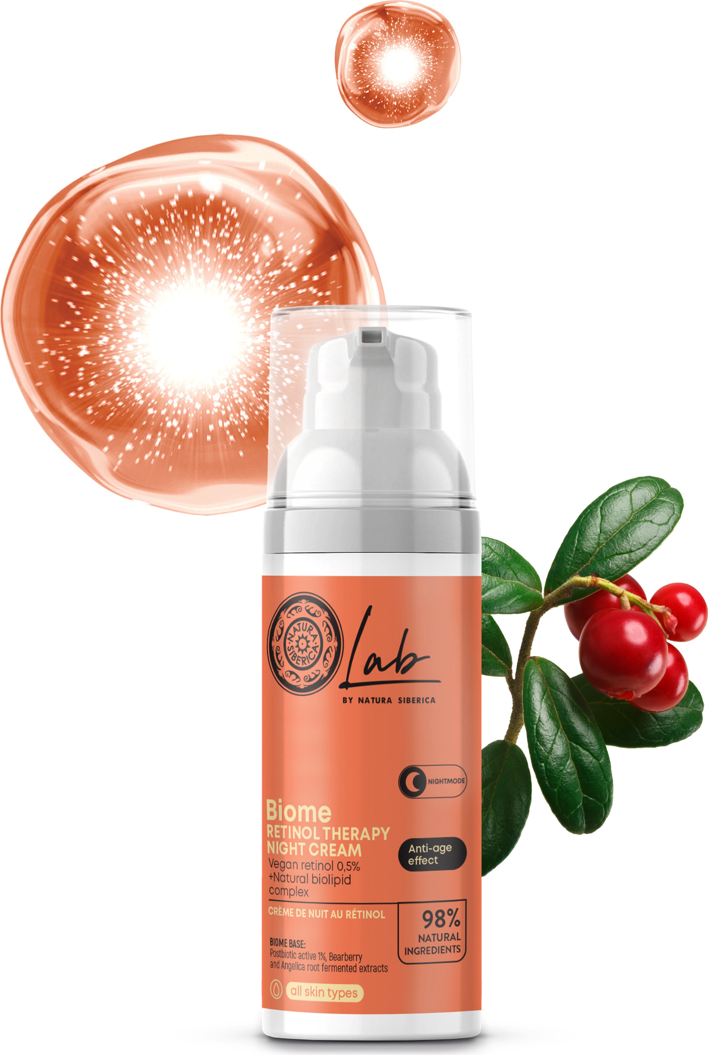 Natura Siberica Lab Biome Retinol Therapy Krem do twarzy na noc 50ml