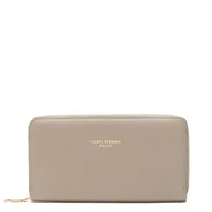 Portfele - Isabel Bernard Portfel z suwakiem Isabel Bernard Honoré Léa brązowoszary - skóra Portfele 1 ct Damski - miniaturka - grafika 1