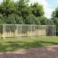 Sprzęt podróżny i transportery dla psów - Klatka dla psa Srebrny 800 x 200 x 200 cm Stal Galwanizowana - miniaturka - grafika 1