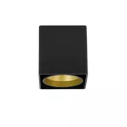 Lampy sufitowe - OxyLED Lampa sufitowa LAPILO TUBE SQ czarno-złota 458249 - miniaturka - grafika 1