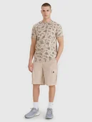 Spodenki męskie - 4F Spodenki casual cargo męskie - beżowe L - miniaturka - grafika 1