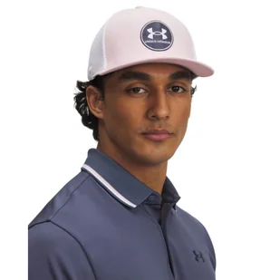 Męska czapka z daszkiem Under Armour M Iso-chill Drive Mid STR - różowa - Czapki męskie - miniaturka - grafika 1