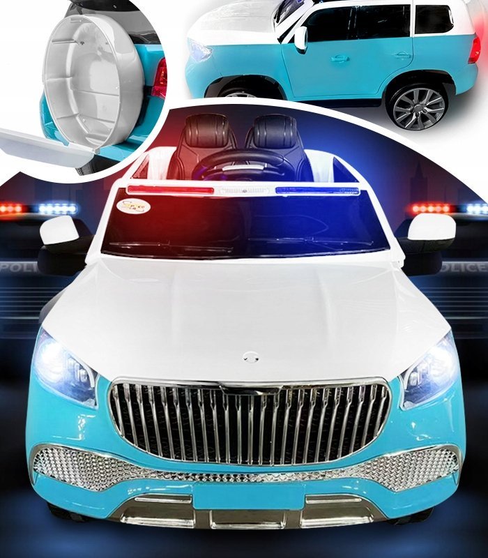 AUTO SAMOCHÓD NA AKUMULATOR SUV POLICYJNE POLICJA MP3 USB BUJAK + PILOT