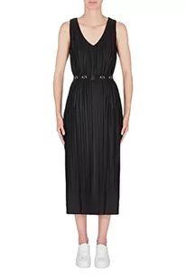 Armani Exchange Damska plisowana sukienka, Classic Fit, czarna, Large, czarny, L - Sukienki - miniaturka - grafika 1