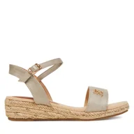 Buty dla dziewczynek - Espadryle Tommy Hilfiger T3A7-33803-1833514 S Beżowy - miniaturka - grafika 1