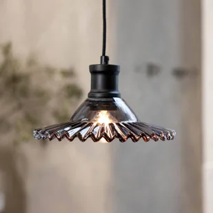 Markslöjd Lampa żyrandol Novia, czarne przydymione szkło 1-punktowa Ø 21,5 cm wtyczka - Lampy sufitowe - miniaturka - grafika 1