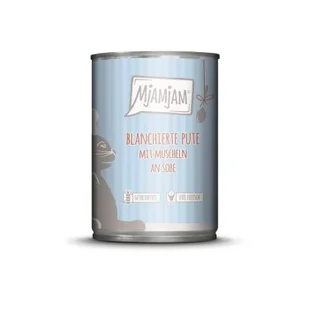 MjAMjAM mokra karma dla dorosłych kotów, blanszowana w sosie 6x380 g Indyk i małże - Mokra karma dla kotów - miniaturka - grafika 1