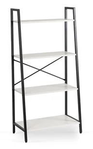 Metalowy otwarty regał w stylu loft czarny + biały Ksaleo - Regały - miniaturka - grafika 1