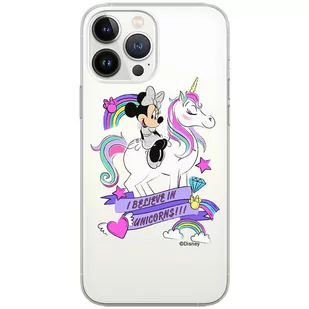 Etui Disney dedykowane do Iphone 12 PRO MAX, wzór: Minnie 035 Etui częściowo przeźroczyste, oryginalne i oficjalnie licencjonowane - Etui i futerały do telefonów - miniaturka - grafika 1