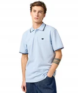 Koszulki męskie - Koszulka Wrangler POLO SHIRT 112362830 Niagara Mist XXL - miniaturka - grafika 1