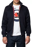 Kurtki męskie - Merc of London Męska kurtka Harrington, niebieski (granatowy), XL - miniaturka - grafika 1
