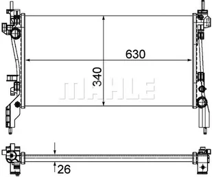 Chłodnica, układ chłodzenia silnika Mahle CR 1122 000P - Układ chłodzenia - akcesoria - miniaturka - grafika 1