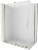 Kabiny prysznicowe - Mexen Velar kabina prysznicowa rozsuwana 140x75 cm, szron, złota - 871-140-075-31-50 - miniaturka - grafika 1