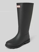 Kalosze damskie - Kozaki z detalem z logo - miniaturka - grafika 1