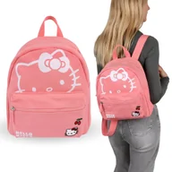 Plecaki szkolne i tornistry - Hello Kitty Różowy plecak damski, materiałowy plecak szkolny 29x26x14cm - miniaturka - grafika 1