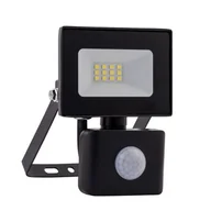 Oświetlenie warsztatowe - Naświetlacz LED z czujnikiem ruchu 10 W 900 lm 6500 K IP65 czarny - miniaturka - grafika 1