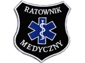 Odzież medyczna - Emblemat Ratownik Medyczny Tarcza Czarna - miniaturka - grafika 1