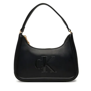 Torebka Calvin Klein Bold Ck Small Shoulder Bag LV04F3230G Czarny - Torebki damskie - miniaturka - grafika 1