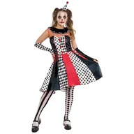 Sukienki - Rubies 1001699L000 Monochromatyczna sukienka klauna dla dorosłych, fantazyjna, damska, wielokolorowa, 16-18 - miniaturka - grafika 1
