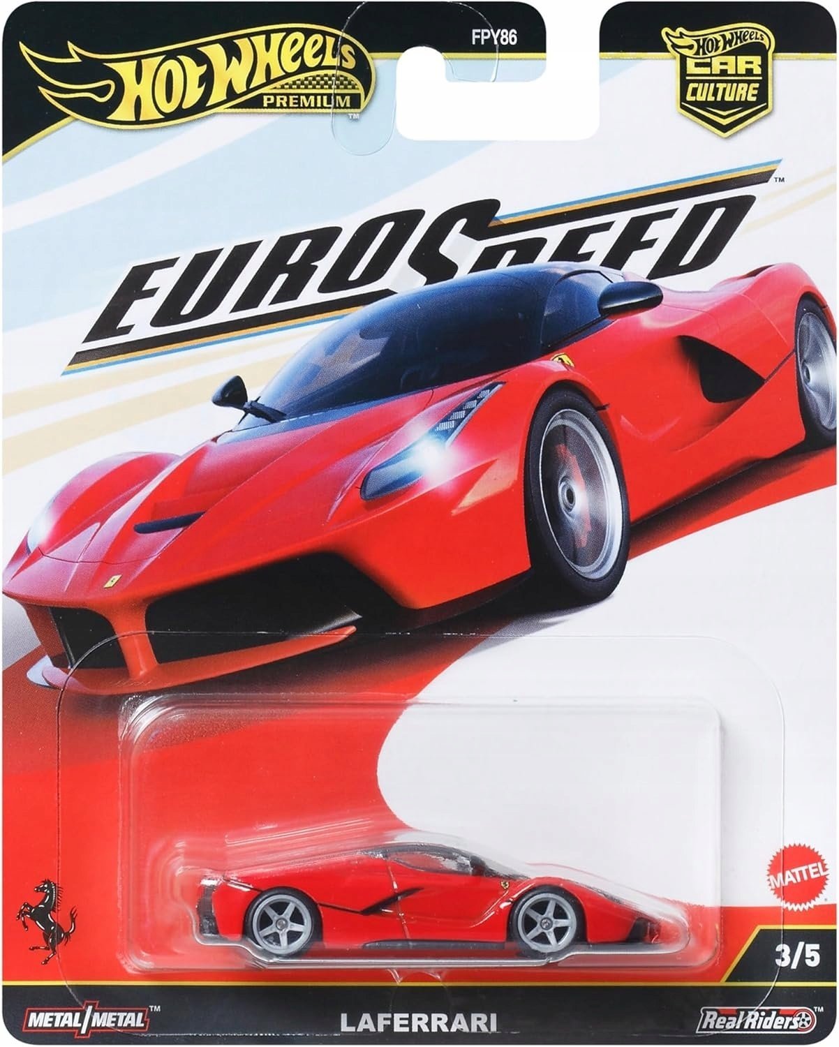 Mattel hot wheels model FERRARI LAFERRARI 3/5 METAL MATEL FPY86