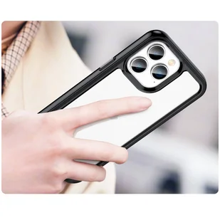 Outer Space Case etui iPhone 14 Pro Max sztywny pokrowiec z żelową ramką czarny - Etui i futerały do telefonów - miniaturka - grafika 5
