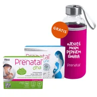 Witaminy i minerały - Zestaw Prenatal Uno, 30 kapsułek + 30 kapsułek + Prenatal DHA, 30 kapsułek + butelka-bidon gratis - miniaturka - grafika 1