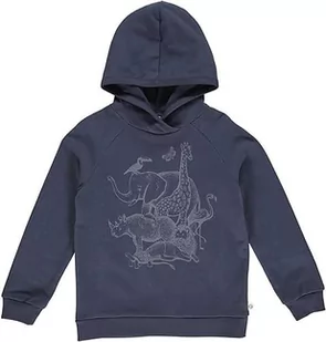 Müsli by Green Cotton Chłopięca bluza z kapturem Savannah Sweat Hoodie, niebieski (Night Blue), 116 - Bluzy dla chłopców - miniaturka - grafika 1
