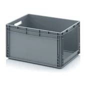 Pojemniki przemysłowe - AUER Skrzynki plastikowe z otworem 600x400x320 mm SLK 64/32 - miniaturka - grafika 1