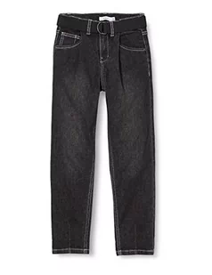 NAME IT Jeansy dziewczęce, Dark Grey Denim, 128 cm - Spodnie i spodenki dla dziewczynek - miniaturka - grafika 1