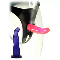 Sztuczne penisy - Kinx Strap On z Podwójnym Dildo - miniaturka - grafika 1