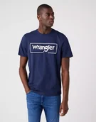 Koszulki męskie - WRANGLER FRAME LOGO TEE MĘSKI T-SHIRT KOSZULKA NADRUK NAVY W70JD3114 112320768 - Wrangler - miniaturka - grafika 1