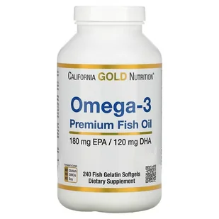 California Gold Nutrition Omega-3 Premium Fish Oil 180 EPA / 120 DHA, 240 kaps. - Suplementy naturalne - miniaturka - grafika 1