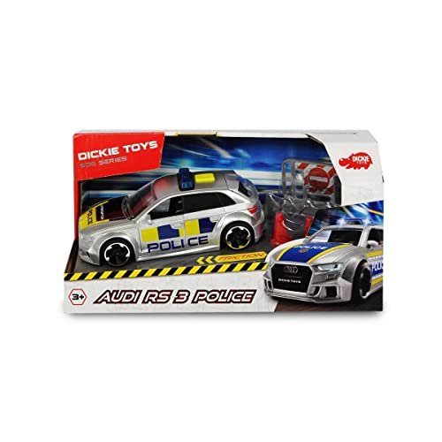 Dickie SOS Audi RS3 czcionka, cm. 15, skala 1:32, światła i dźwięki, Try Me, 203713011