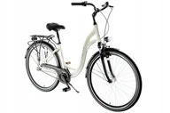 Rowery - Rower 28 Kands Wenecja 3Biegi 17 biały połysk - miniaturka - grafika 1