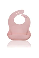 Śliniaki i fartuszki - PETITE&MARS Śliniak silikonowy Sam - Pink - miniaturka - grafika 1