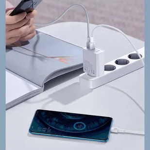 Baseus szybka ładowarka sieciowa USB / USB Typ C VOOC Quick Charge 4.0+ Power Delivery 3.0 + kabel USB - USB Typ C 1m czarny (TZCCFS-H01) - Ładowarki do telefonów - miniaturka - grafika 11