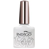 Lakiery hybrydowe - Indigo Topless Top Coat Ze Srebrnymi Drobinkami 7 ml - miniaturka - grafika 1