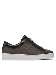 MICHAEL Michael Kors Sneakersy Keaton Zip Slip On 43R4KTFP2B Brązowy - Slip on damskie - miniaturka - grafika 1