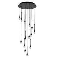 Lampy sufitowe - Wisząca lampa sople DALMA AZ6011 Azzardo LED 56W 3000K czarny przezroczysty - miniaturka - grafika 1