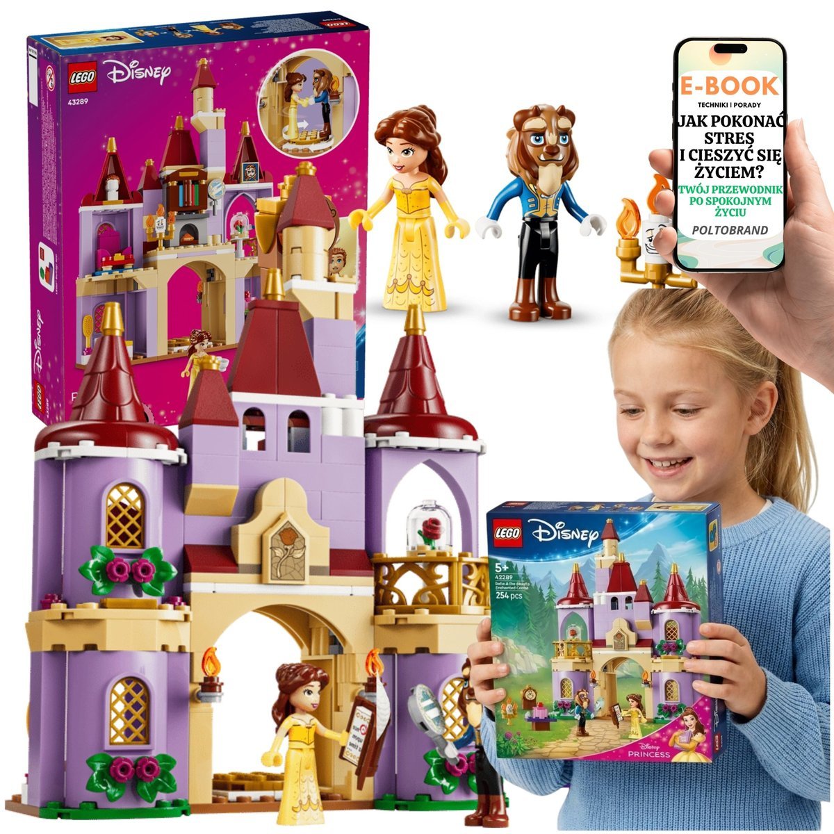 LEGO Disney Piękna i Bestia Zamek 43289 Bella Bestia + E-BOOK-1