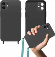 Etui i futerały do telefonów - Hello Case Etui Switch Case Obudowa do Apple iPhone 12 do Smyczki Silikonowe Czarne - miniaturka - grafika 1