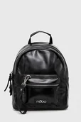 Plecaki - Nobo plecak damski kolor czarny mały gładki - miniaturka - grafika 1