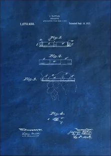 Patent, Papieros Projekt z 1913 Niebieski - plakat Wymiar do wyboru: 40x50 cm - Plakaty Patent, Papieros Projekt z 1913 Niebieski - plakat Wymiar do wyboru: 40x50 cm - Plakaty - miniaturka - grafika 1
