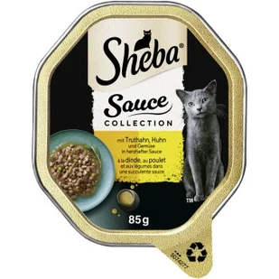 Sheba Sauce Collection 22 x 85 g Kurczak i indyk z dodatkiem warzyw, w sosie - Mokra karma dla kotów - miniaturka - grafika 1