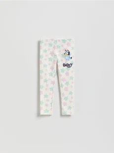 Reserved - Bawełniane legginsy Bluey - złamana biel - Spodnie i spodenki dla dziewczynek - miniaturka - grafika 1