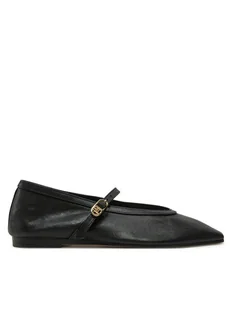Tommy Hilfiger Baleriny Ballerina Maryjane Soft Leather FW0FW08354 Czarny - Baleriny - miniaturka - grafika 1