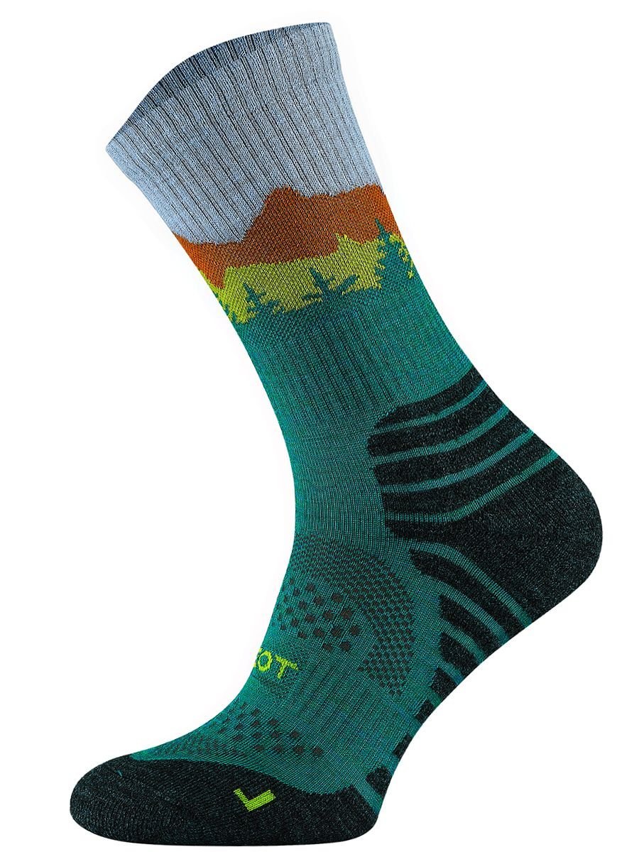 Zaawansowane Skarpety Trekkingowe Falcon Trail 55% Merino, Całoroczne, Chroniące Przed Otarciami - Petrolio 47-50