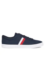 Trampki męskie - Tommy Hilfiger Tenisówki Iconic Vulc Stripes Mesh FM0FM05072 Granatowy - miniaturka - grafika 1